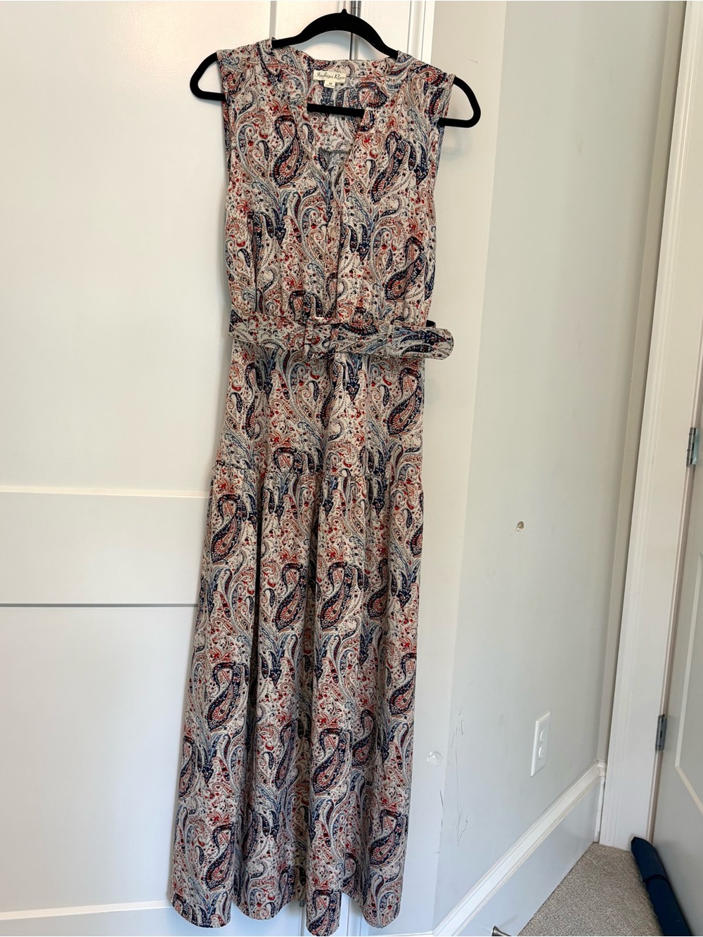 Indigo Rose Sleeveless bohemian-style Paisley Maxi Dress Medium